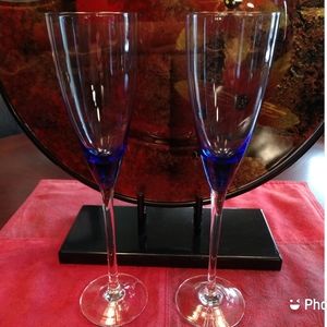 Blue Champagne Flutes